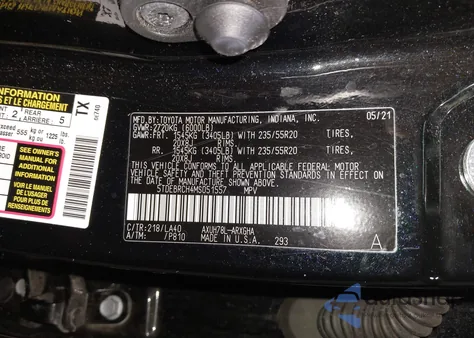 2021 Toyota Highlander Hybrid Platinum из США, поврежденный, VIN 5TDEBRCH4MS051557